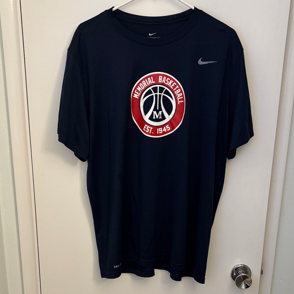 Nike Dri Fit Black and Red Memorial Basketball Tee